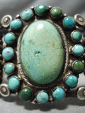 One Of The Best Vintage Native American Navajo Turquoise Sterling Silver Cluster Bracelet-Nativo Arts