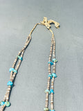 Native American Wonderful Vintage Santo Domingo Kingman Turquoise Necklace-Nativo Arts