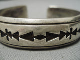 Authentic Vintage Native American Navajo Thomas Singer Sterling Silver Bracelet-Nativo Arts