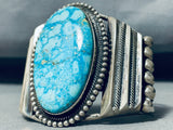 One Of The Best Ever Vintage Native American Navajo Martinez Turquoise Sterling Silver Bracelet-Nativo Arts