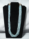 Tremendous Navajo Turquoise Sterling Silver Necklace Native American-Nativo Arts