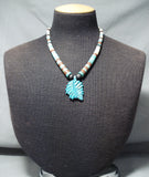 Amazing Vintage Native American Navajo Turquoise Pipestone Sterling Silver Necklace-Nativo Arts