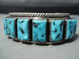 Important Vintage Native American Navajo Guild Turquoise Sterling Silver Bracelet-Nativo Arts