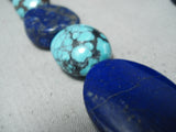 Colorful Navajo Turquoise And Lapis Necklace Native American-Nativo Arts