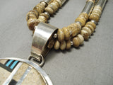 Native American Important Santo Domingo Dan Coriz Sterling Silver Turquoise Necklace-Nativo Arts