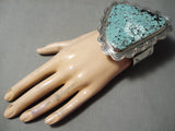 Native American Biggest Best Santo Domingo Jimmy Calabaza Turquoise Sterling Silver Bracelet-Nativo Arts