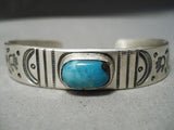 Fabulous Jeanette Dale Vintage Native American Navajo Sterling Silver Rare Turquoise Bracelet-Nativo Arts