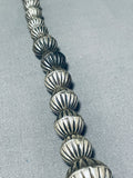 One Of The Most Unique Hand Tooled Vintage Native American Navajo Sterling Silver Necklace-Nativo Arts