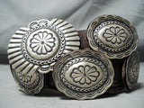 Dazzling Taos Native American Sterling Silver Concho Belt-Nativo Arts