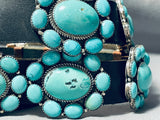 Russ Sam Vintage Native American Navajo Turquoise Sterling Silver Concho Belt-Nativo Arts