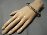 Intricate!! Vintage Navajo Sterling Silver Native American Bracelet Old-Nativo Arts