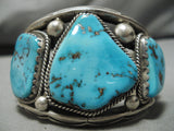 The Biggest Best Vintage Native American Navajo Mary Morgan Turquoise Sterling Silver Bracelet-Nativo Arts