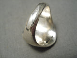 Important Kachina Artist Zuni Native American Turquoise Sterling Silver Ring-Nativo Arts