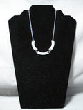 Gorgeous Vintage Native American Zuni Sleeping Beauty Turquoise Sterling Silver Necklace Old-Nativo Arts