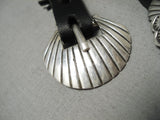 Detailed!! Vintage Native American Navajo Hand Tooled Sterling Silver Concho Belt-Nativo Arts