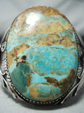 Huge Vintage Native American Navajo Royston Turquoise Sterling Silver Bracelet-Nativo Arts