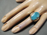 Amazing Navajo Turquoise Sterling Silver Ring Native American-Nativo Arts