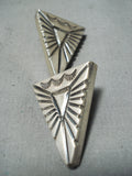Important Vintage Navajo Sterling Silv Er Collar Protectors Native American Old-Nativo Arts