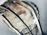 Signed Vintage Native American Navajo Turquoise Sun Sterling Silver Bracelet-Nativo Arts