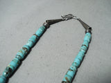 Native American Important Vintage Santo Domingo Old Morenci Fetish Sterling Silver Necklace-Nativo Arts