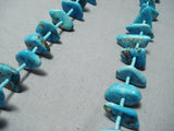 Native American Impressive Vintage Santo Domingo Kingman Turquoise Necklace Old-Nativo Arts