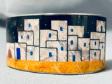 Native American Very Important Internal External Inlay Turquoise Sterling Silver Bracelet-Nativo Arts