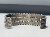 Opulent Vintage Native American Zuni Turquoise Snake Eyes Sterling Silver Bracelet Old-Nativo Arts