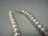 Best Native American Navajo Tubule Sterling Silver Bead Necklace-Nativo Arts