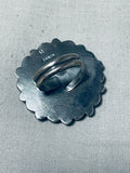 Crazy Best Navajo Coral Coin Sterling Silver Native American Ring-Nativo Arts