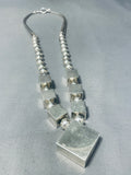 The Best Vintage Native American Navajo Charoite Sterling Silver Inlay Necklace-Nativo Arts