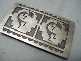 Exceptional Vintage Native American Hopi Sterling Silver Kokopellis Buckle Old-Nativo Arts