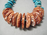 Native American Incredible Vintage Santo Domingo Turquoise Nugget Shell Necklace Old-Nativo Arts