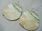 Native American Exceptional Santo Domingo Royston Turquoise Sterling Silver Earrings-Nativo Arts