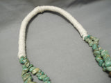Native American Best Biggest Vintage Santo Domingo Royston Turquoise Sterling Silver Necklace-Nativo Arts