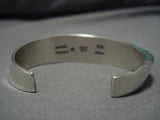Native American Important!! Lonn Parker Green Turquoise Sterling Silver Bracelet-Nativo Arts