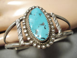 Amazing Vintage Native American Navajo Ray Buck Turquoise Sterling Silver Bracelet Old-Nativo Arts