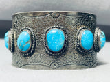 Jerry Williamson Vintage Native American Navajo Turquoise Sterling Silver Bracelet-Nativo Arts
