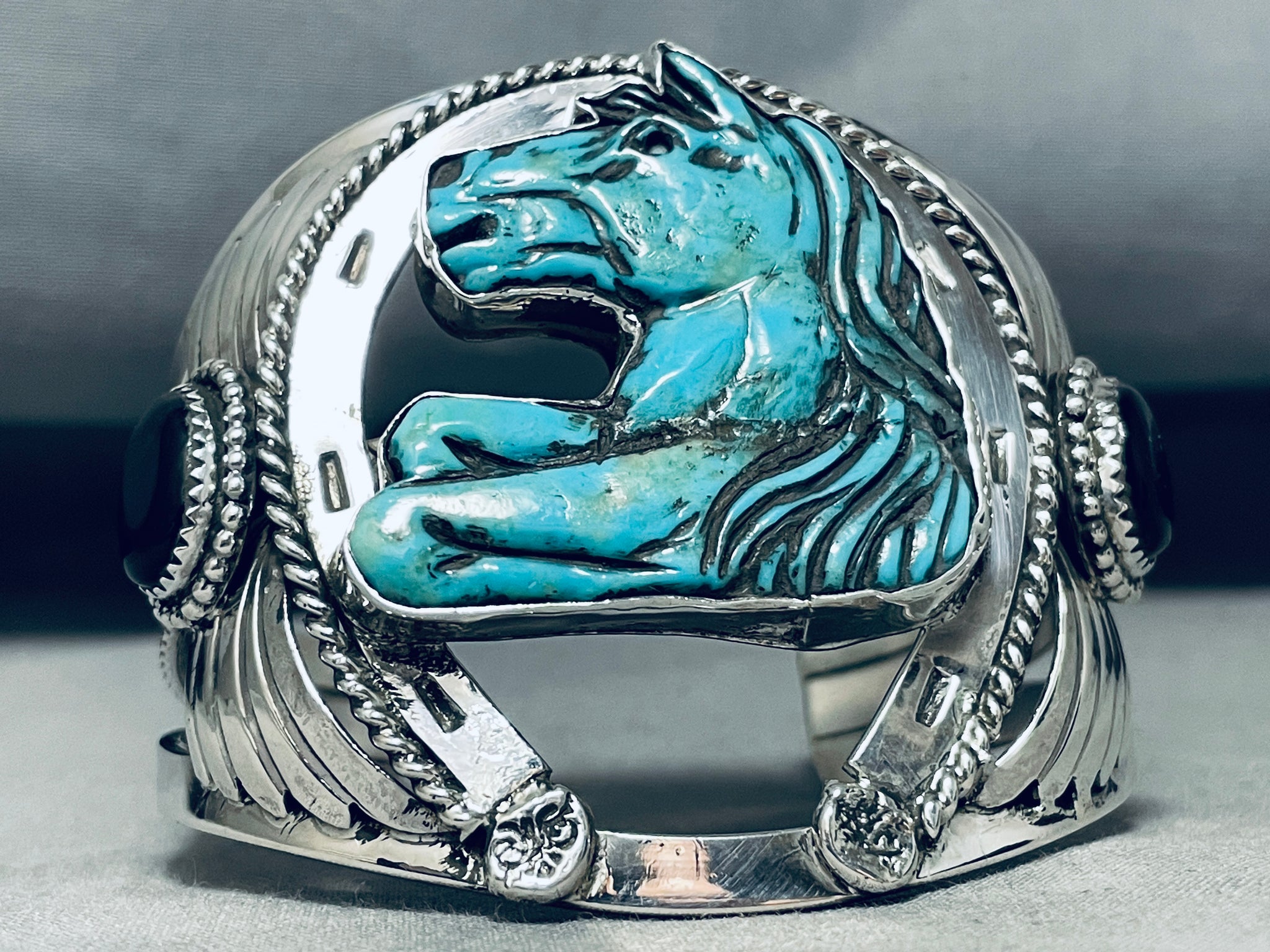 Native American Important Francisco Gomez Hand Carved Horse Turquoise –  Nativo Arts