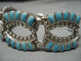 Exceptional Vintage Navajo Native American Turquoise Sterling Silver Bracelet-Nativo Arts
