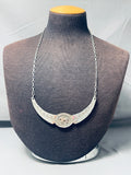 Exceptional Vintage Native American Navajo Sterling Silver Horse Necklace Signed-Nativo Arts