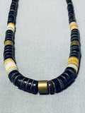 Native American Traditional Vintage Santo Domingo Shell Sterling Silver Necklace-Nativo Arts