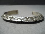 Thick And Sturdy!! Native American Sterling Silver Pueblo Bracelet-Nativo Arts