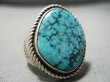 Important Vintage Native American Navajo Lone Mountain Turquoise Sterling Silver Ring Old-Nativo Arts