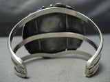 One Of The Most Unique Vintage Native American Zuni Turquoise Inlay Sterling Silver Bracelet-Nativo Arts