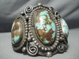 Best Vintage Native American Navajo Royston Turquoise Sterling Silver Bracelet Pawn Marks-Nativo Arts