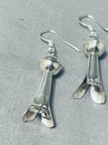 Tremendous Native American Navajo Sterling Silver Blossom Earrings Signed H. Mariano-Nativo Arts