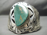 Quality Silver Work Vintage Native American Navajo Royston Turquoise Sterling Bracelet-Nativo Arts