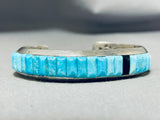 Native American Important Vintage Ray Adakai Turquoise Sterling Silver Bracelet-Nativo Arts