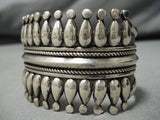 Important Vintage Navajo Larry Tsinnie Sterling Silver Native American Bracelet-Nativo Arts