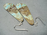 Native American Outstanding Santo Domingo Royston Turquoise Sterling Silver Earrings-Nativo Arts